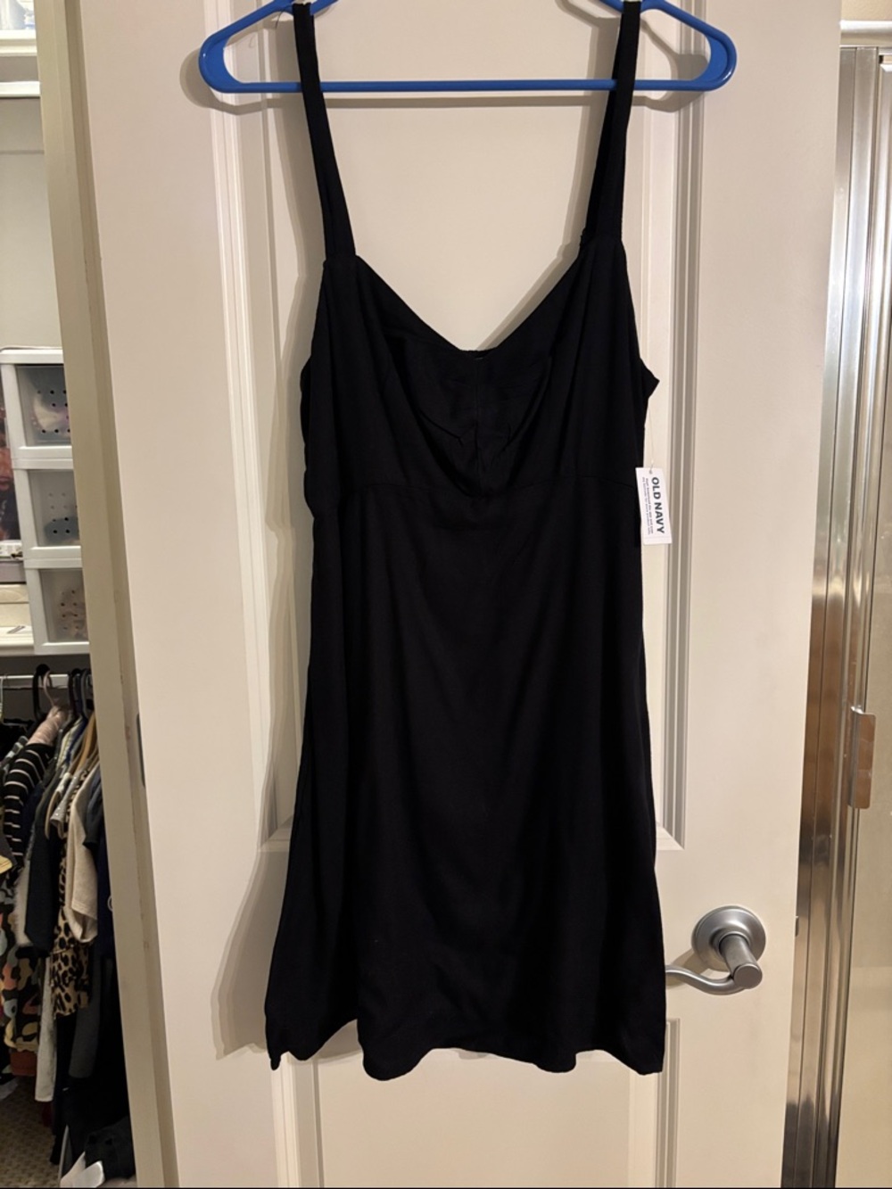 Old Navy Black Dress with Thin adjustable Straps.